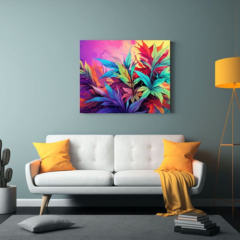 Arte De Pared Tonos Oficina: Hierbas Menta Arcoír 90x60cm-2