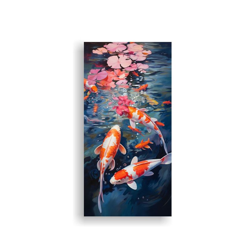 Cuadro Abstracto Dinámico De Ondulaciones Suaves 70x140cm-0