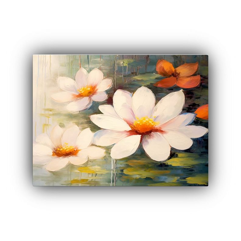 Pintura Al óleo Horizontal Luminosa De Lirios 30x20cm-0
