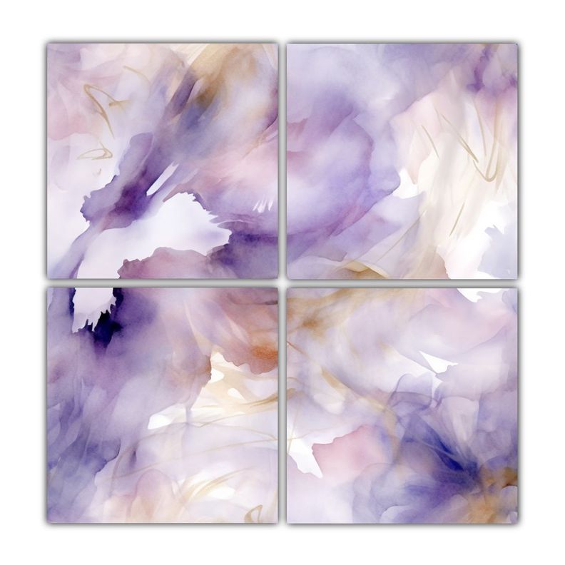 Pintura Acuarela De Lujo Con Lavanda Y Humo 180x180 Cm-0