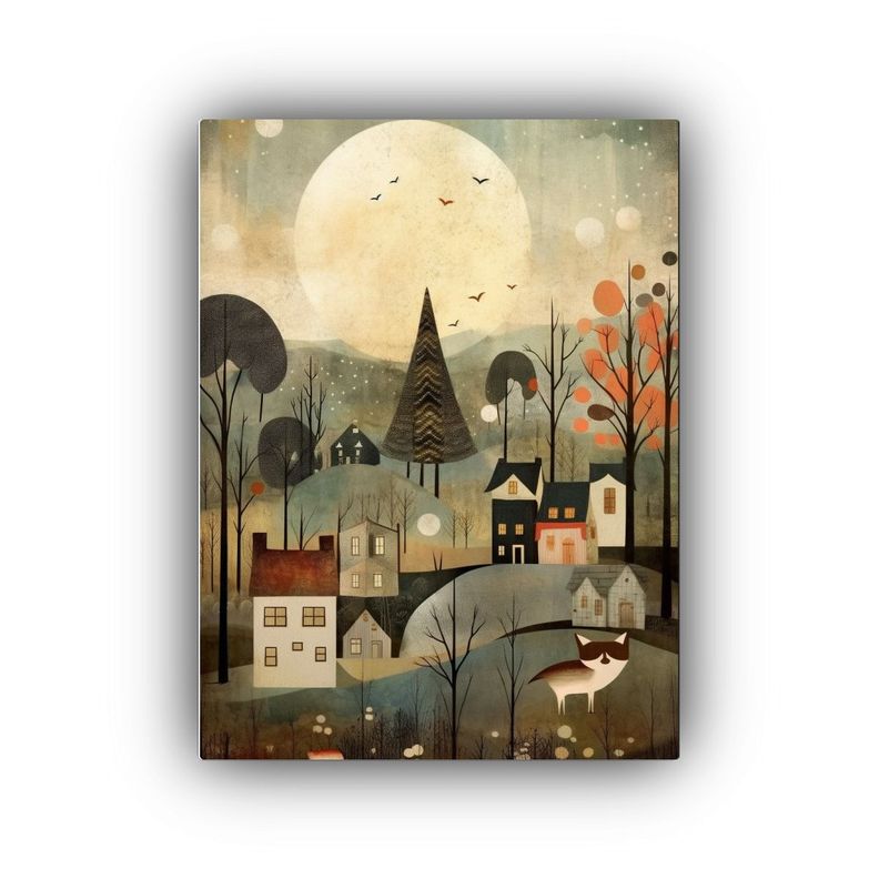 Paisaje Acuarela Estilo Jon Klassen Y Jane 80x120cm-0