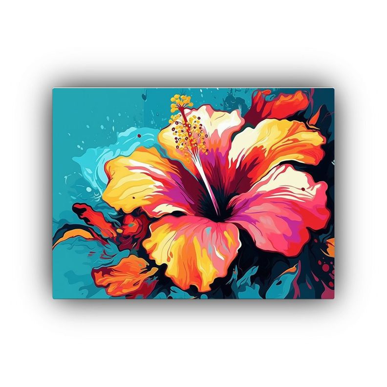Pintura De Pared Clásica Bold Hibiscus Desde Un ángulo Lat 60x40cm-0