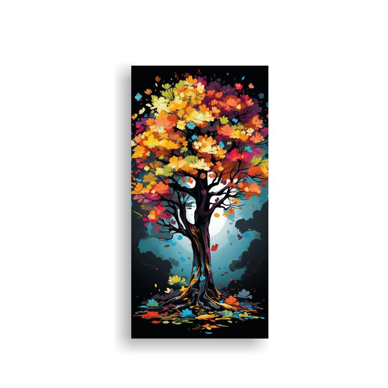 Cuadro Decorativo De Lienzo Moderno Con Un árbol  30x60cm