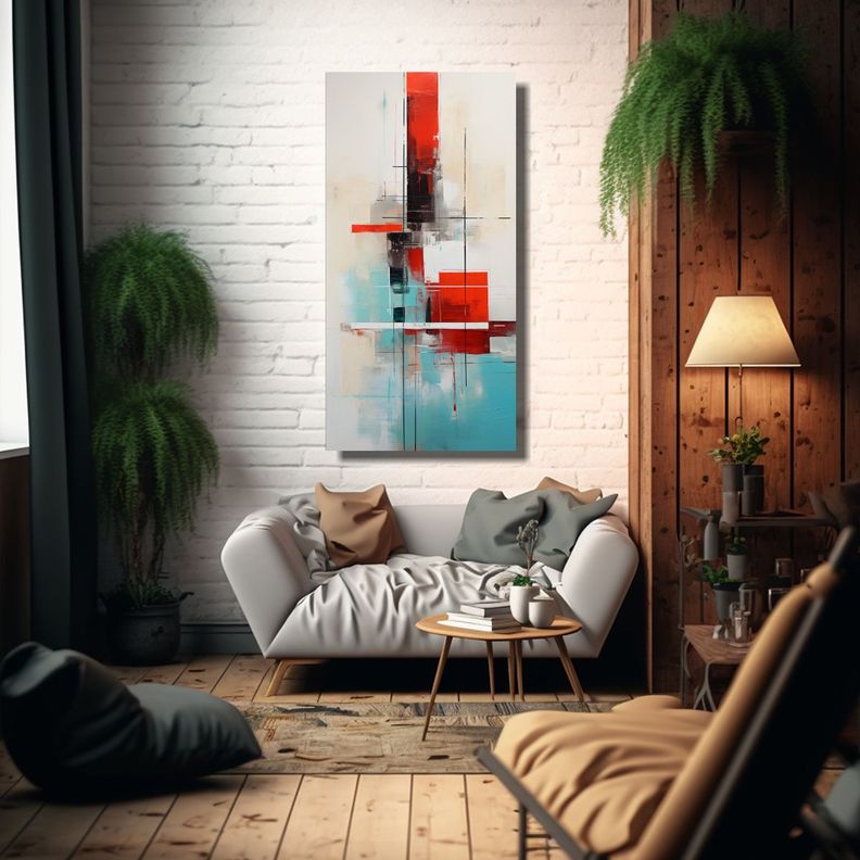 Cuadro Inspiración Formación Arte Abstracto 80x160cm-2