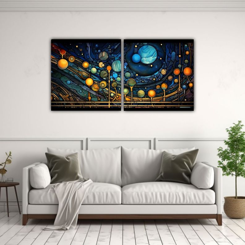 Cuadros Vanguardia Surrealista Reinterpretación 100x50 Cm-2