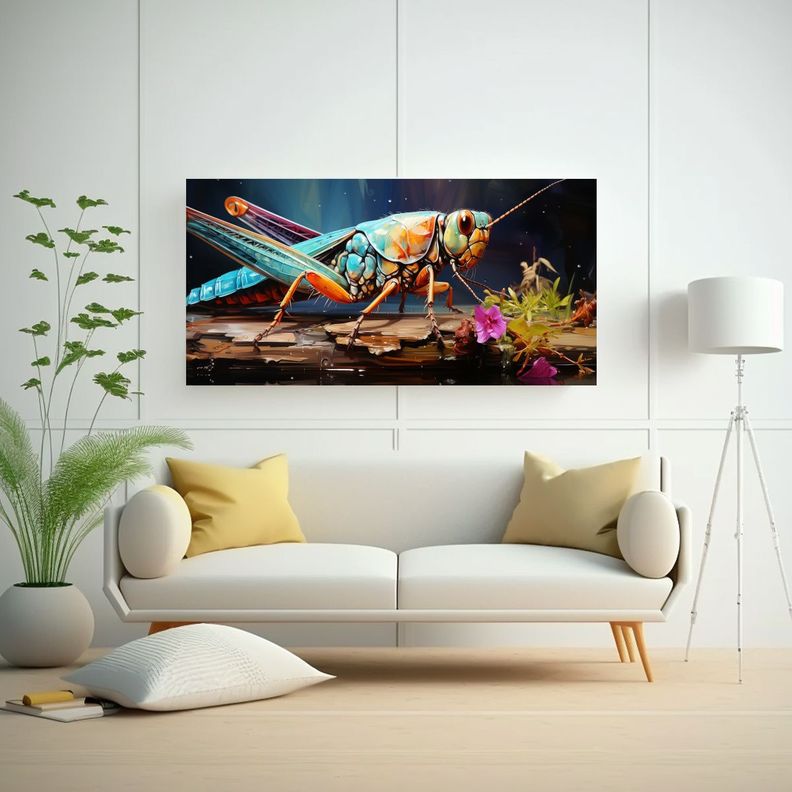 Pintura Al Estilo óleo Colorida Estilo 40x20cm-2