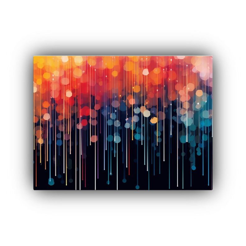 Cuadro Abstracto Diseño Gráfico Lienzo Tela 90x60cm-0
