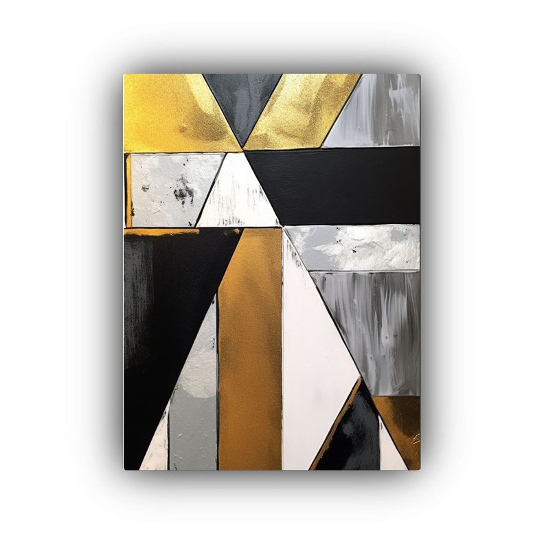 1 Cuadro Inspiración Alegría Marco De Oro Negro 40x50cm-0