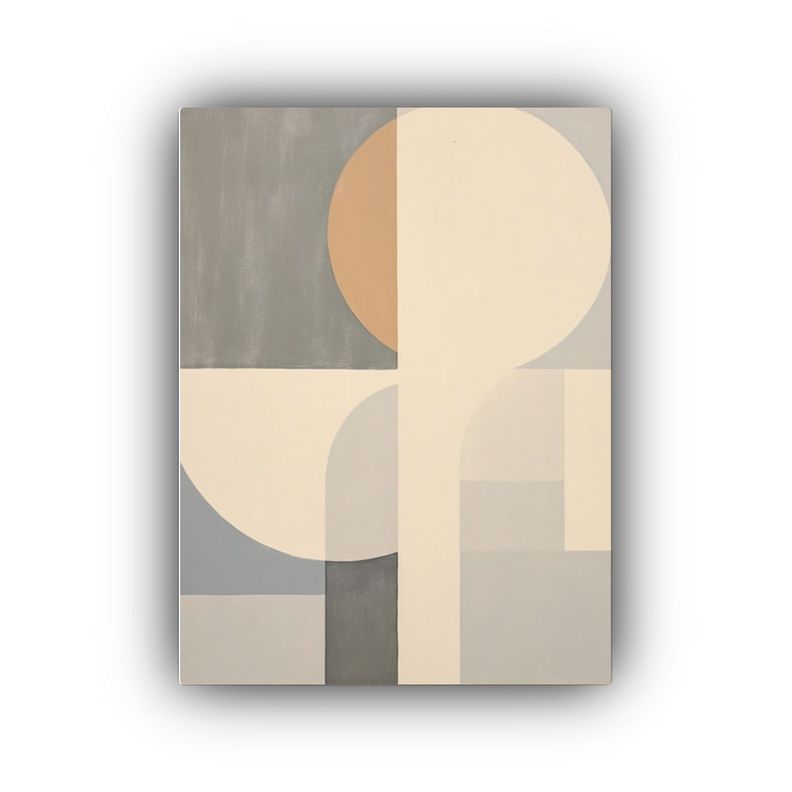 Pintura Acrílica En Lienzo Con Formas 30x40cm-0