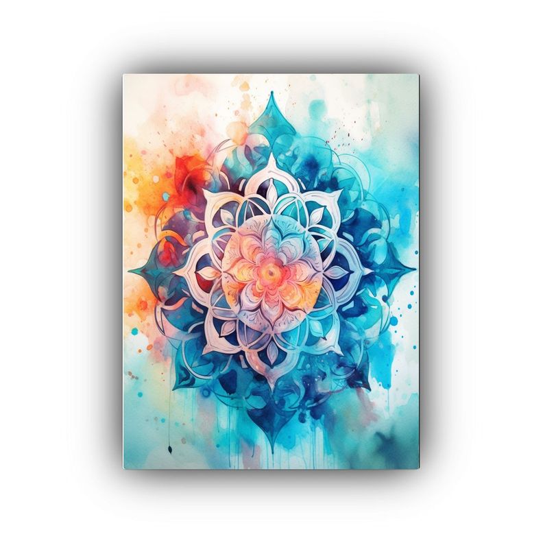 Pintura De Pared Abstracta Elegante Mandala 20x30cm-0