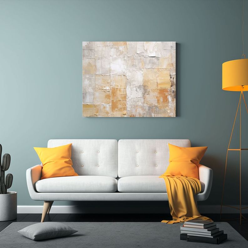 Cuadro Moderno Época: Pintura Al óleo Con Textura De Pince 40x30cm-2