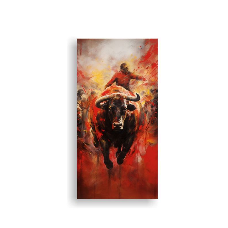 Cuadro Abstracto En Bastidor: Movimiento 80x160cm-0