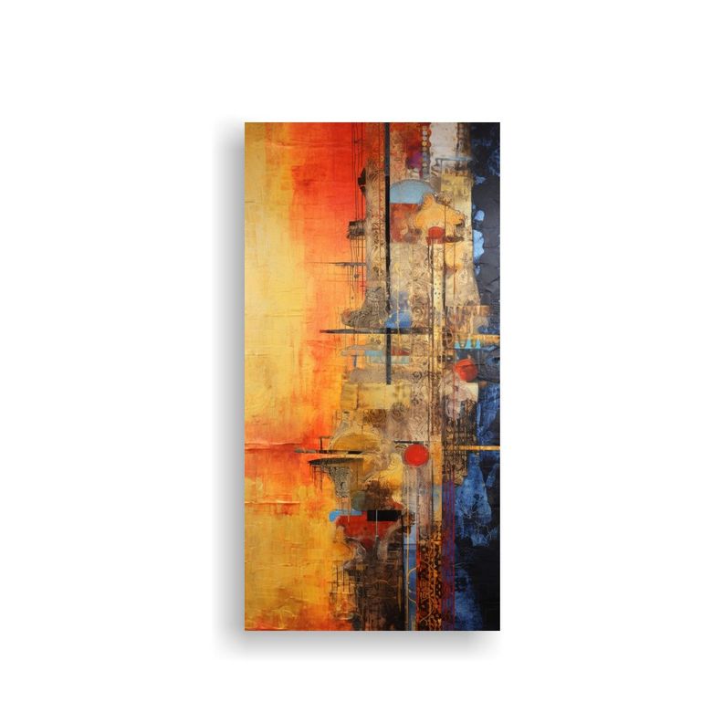 Lienzo De Tela Colores Fantasía Abstracta 30x60cm
