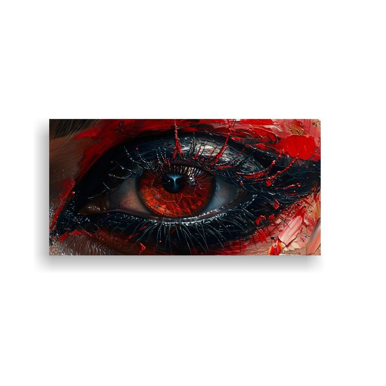 Cuadro Abstracto: Ojo Como Estilo óleo En Lienzo 140x70cm-0