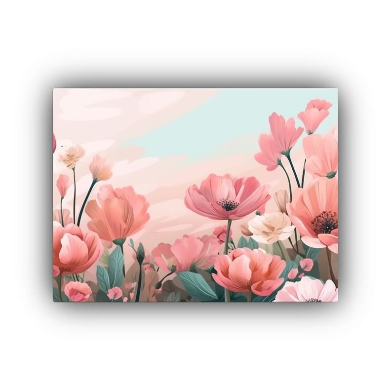 Cuadro De Jardín De Flores Primaverales Para Decoración, E 30x20cm-0
