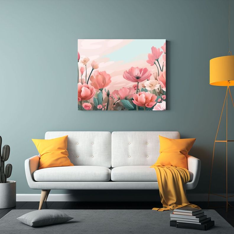 Cuadro De Jardín De Flores Primaverales Para Decoración, E 30x20cm-2