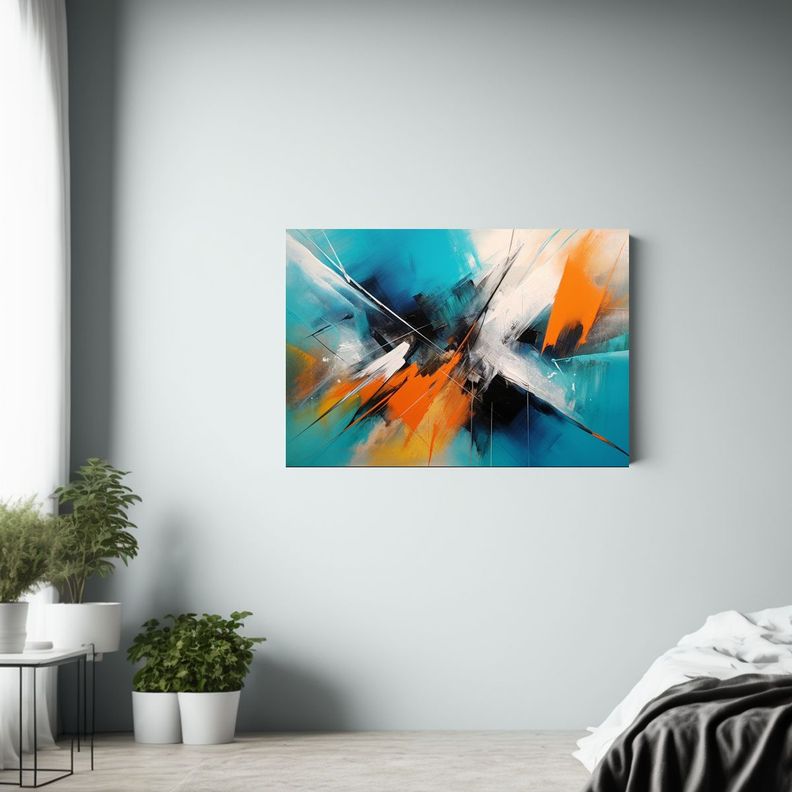 Cuadro Acuarela Abstracto Para Decoración Con Estilo único 45x30cm-2