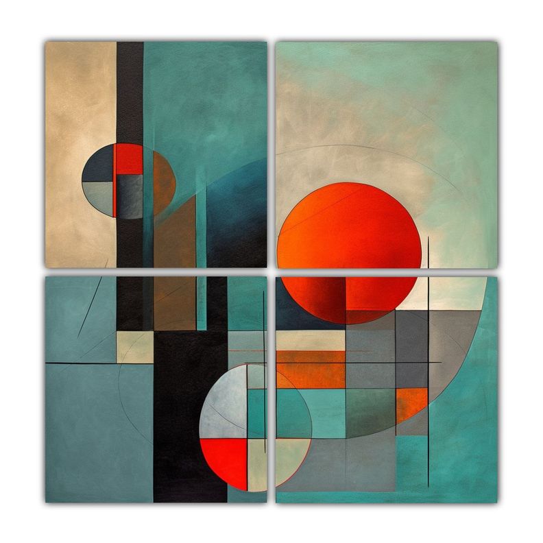 Cuadro Abstracto Geometrico Textura Calma 60x60 Cm