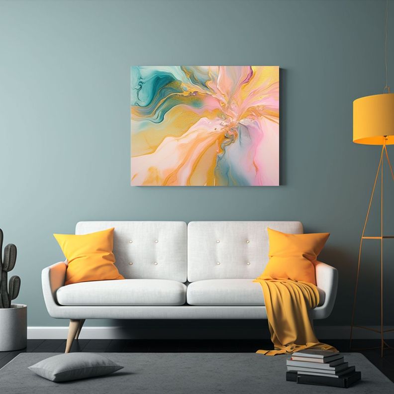 Pintura De Pared Detalle Clásico: Arte Intrincado En La Par 45x30cm-2