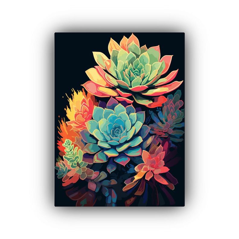 Cuadro Decorativo De Una Planta Suculenta 20x30cm-0