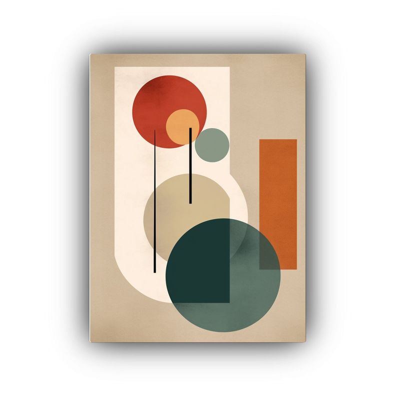 Cuadro Abstracto Horizontal En Lienzo Inspirado 40x50cm-0