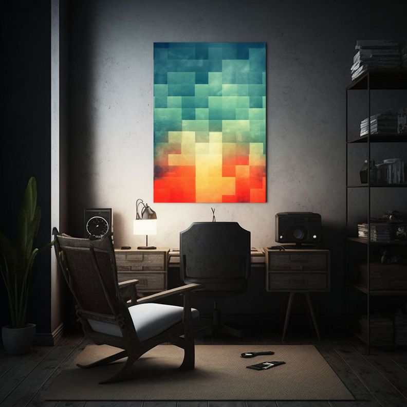 Lienzo De Tela Acuarela Original Para Fondo Vacío De Una Ap 50x75cm-2