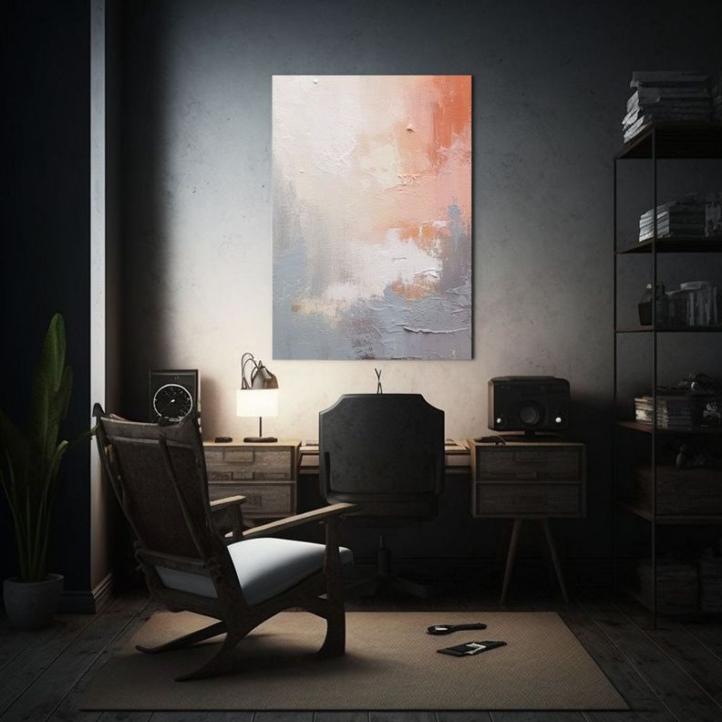 Cuadro Concepto Escena Enero Como Pintura Al óleo De Color  50x75cm-2