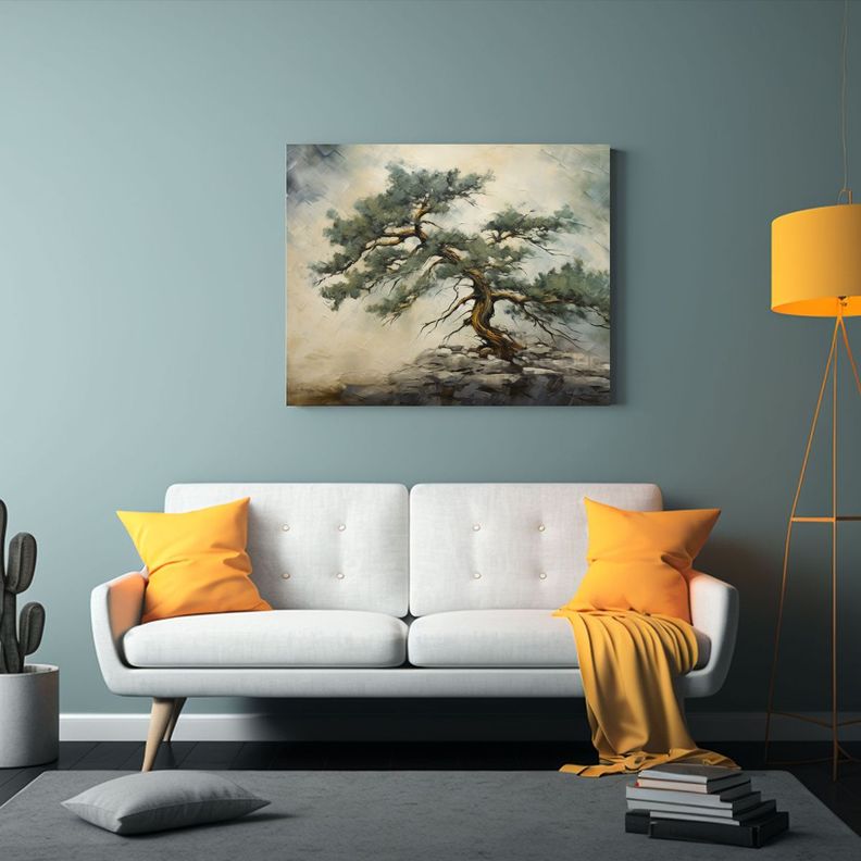 Pintura Abstracta De Pino Resistente De Canva: Estilo óleo  40x30cm-2