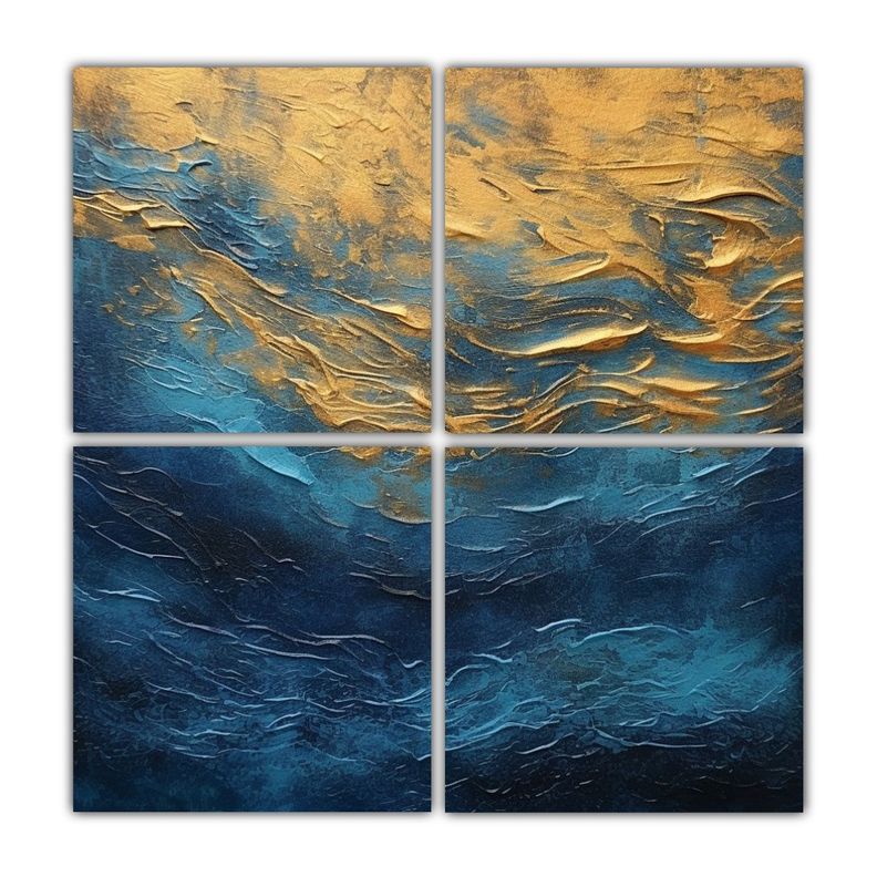 Pintura Acrílica De Textura Simple En Lienzo De 160x160 Cm-0
