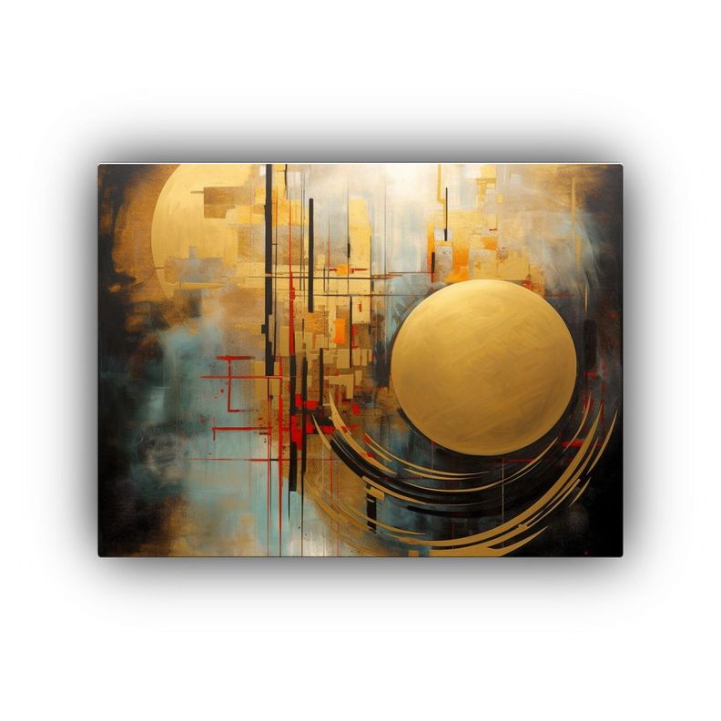 Pintura Abstracta Contemporánea En óleo Estereográfico En 90x60cm-0