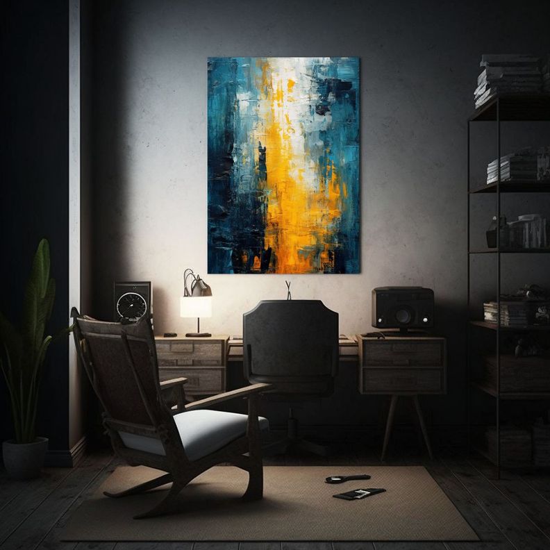 Fondo De Pintura Al óleo Con Pinceladas: Lienzo 50x75 Cm-2