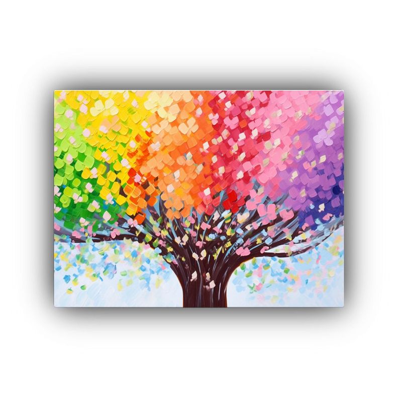 Cuadro Floral En Lienzo: Equilibrio Visual De Flores De Tilo 50x40cm-0