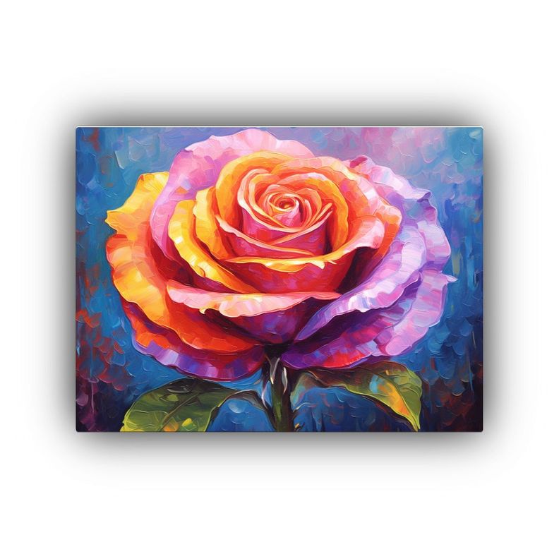 Cuadro Forma Surrealista Lynn Pintura Al óleo Rosa Del Arco 30x20cm-0