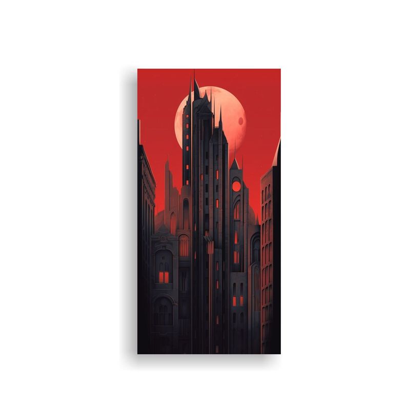 Cuadro De Elegante Composición De Edificios 60x120cm
