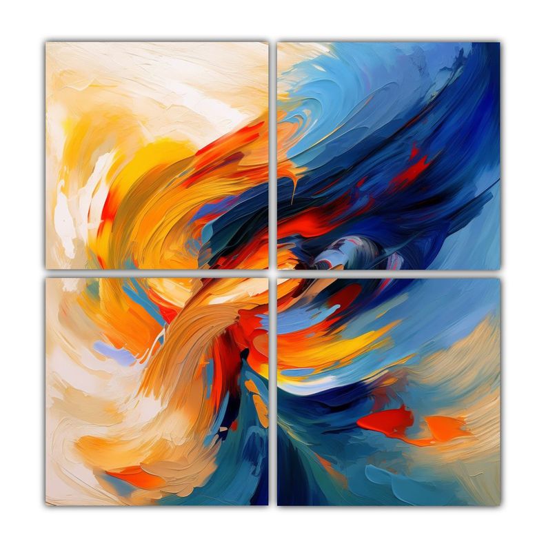 Cuadros Abstractos Decorativos En Forma De Adorno 100x100 Cm