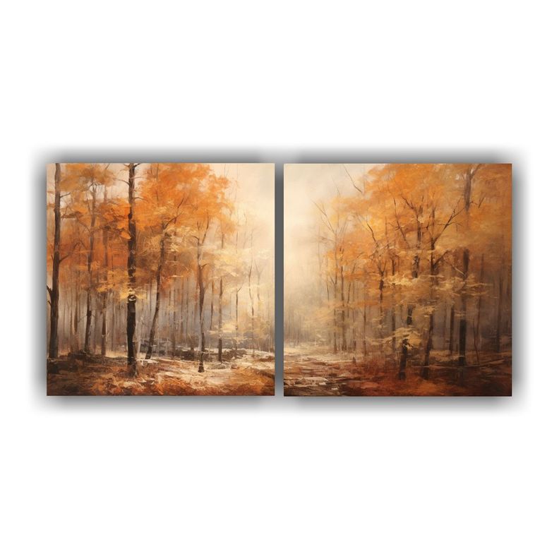 Pintura Al óleo Y Cera Fría Para Sala: Cuadros 60x30 Cm-0