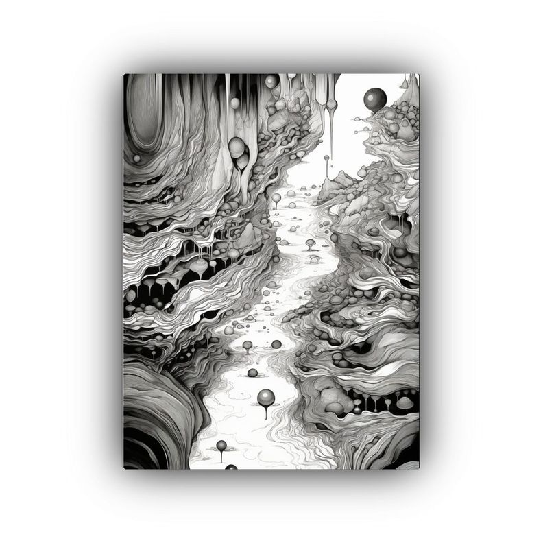 Cuadro Líquido Geoda Arte Lineal Moderno 60x90cm-0