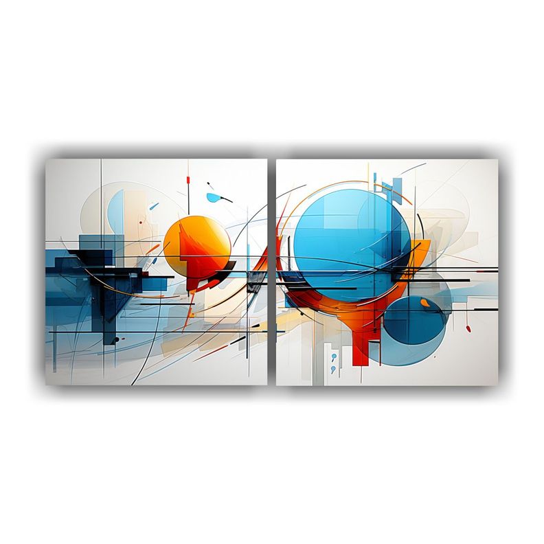 Cuadro Abstracto En Bastidor Telas Abstractas 160x80 Cm-0