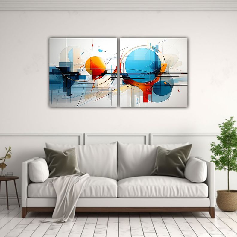 Cuadro Abstracto En Bastidor Telas Abstractas 160x80 Cm-2