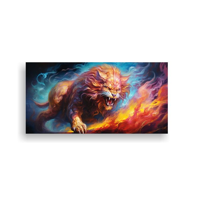 Pintura Al Estilo óleo Colorida Estilo Chimera 40x20cm-0
