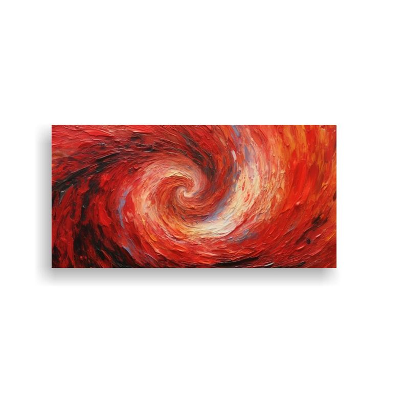 Cuadro Abstracto Baño Rojo Remolinos Abstractos 120x60cm-0