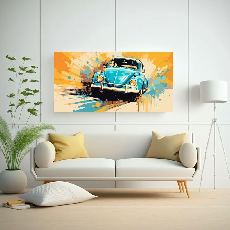 Cuadro Decorativo Moderno Con Escarabajos En 160x80cm-2