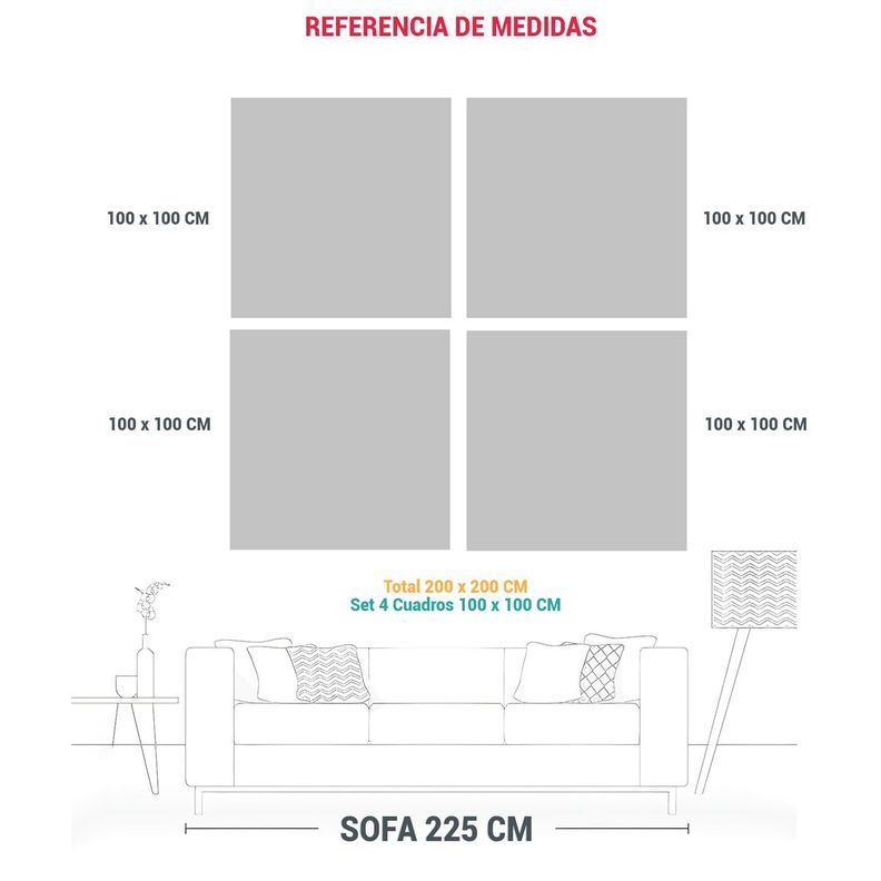 Cuadro Moderno Impactante Ciudad Pintura Al óleo 200x200 Cm-1