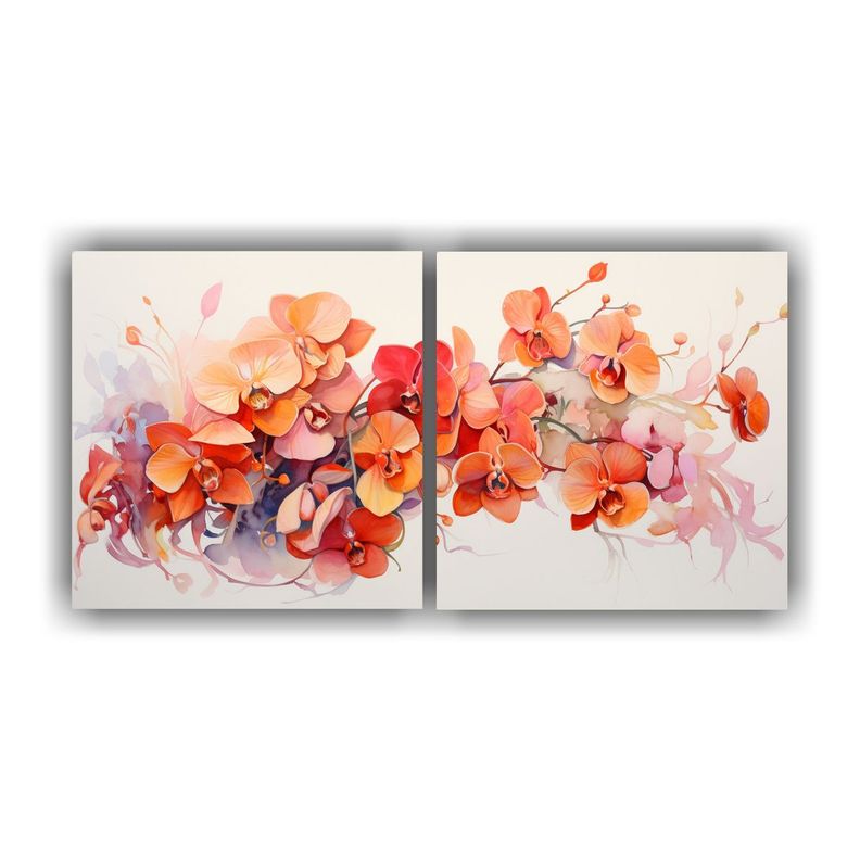 Lienzos De Tela Calidos Living A Orchids Flowers 80x40 Cm-0