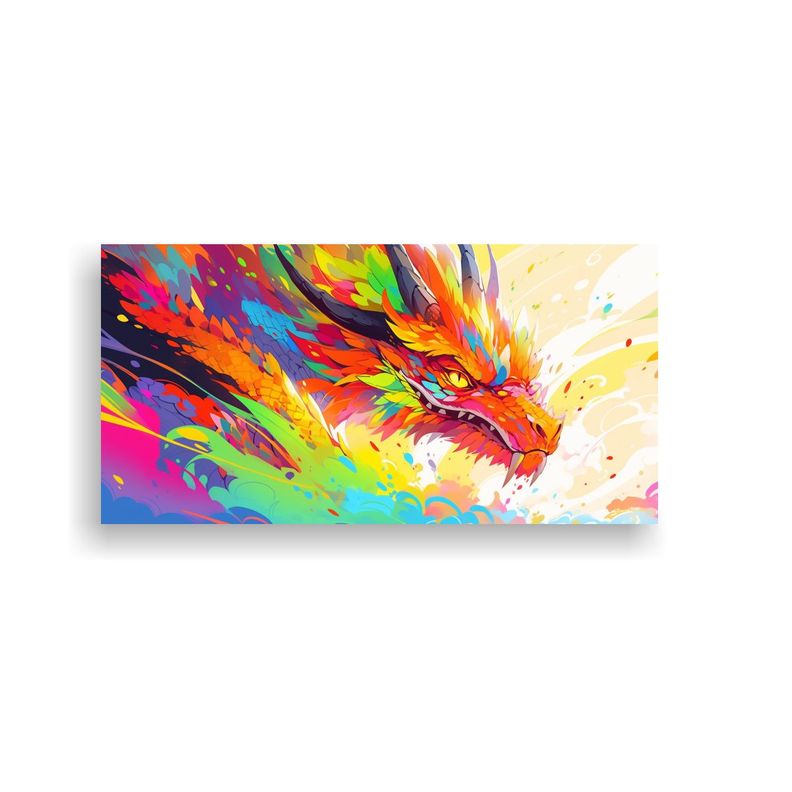 Cuadro Decorativo Estilo Galería: Dragón Arcoír 140x70cm-0