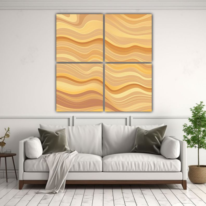 Cuadros Decorativos Fantasía Ondulantes Líneas 200x200 Cm-2