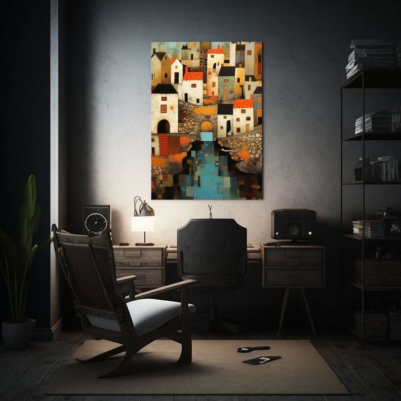 Cuadro Decorativo Estilo Antiguo De La Villa George Birrell 40x50cm-2