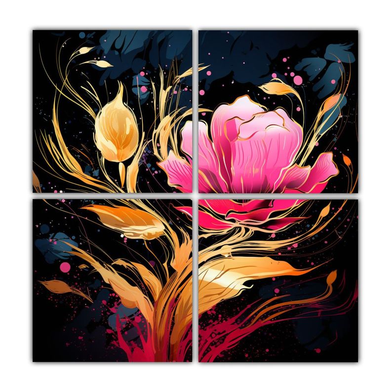 Pinturas Decorativas En Estilo Neonoir, Figuras 80x80 Cm