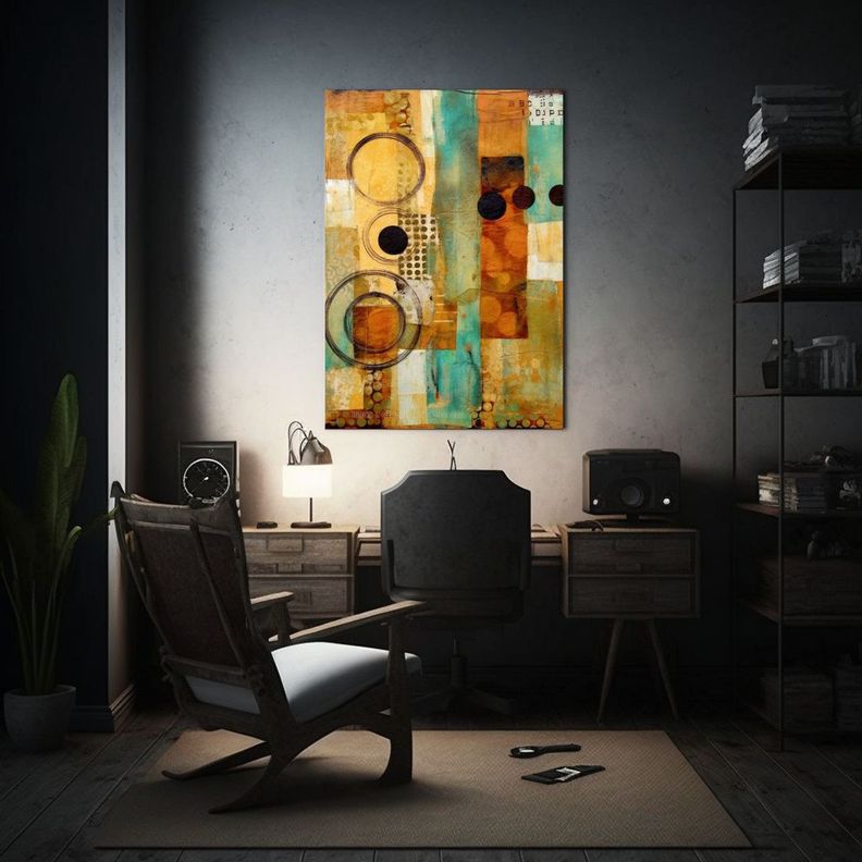 Cuadros Decorativos Abstractos Canva Tema Living 50x65cm-2