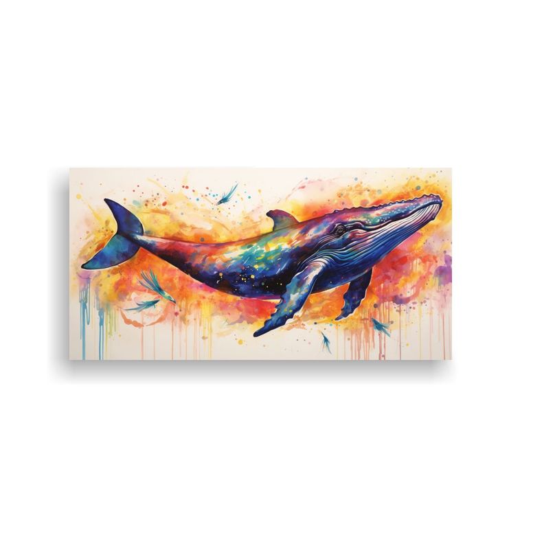 Cuadro Movimiento Rectangular Ballena Jorobada 120x60cm